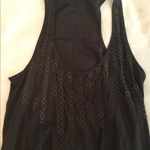 Chic tank blouse with Metal Ring Accent (NWT)